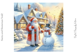 Santa and Snowman No.12