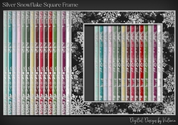 Silver Snowflake Square Frame