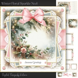 Winter Floral Sparkle No.4