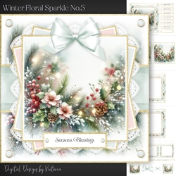 Winter Floral Sparkle No.5