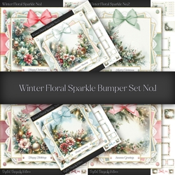 Winter Floral Sparkle Bumper Set No.1