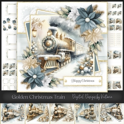 Golden Christmas Train