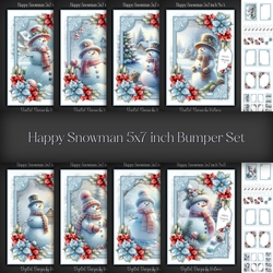 Happy Snowman 5x7 inch Bumper Set