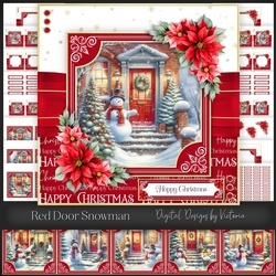 Red Door Snowman