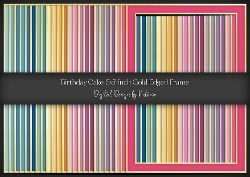 Birthday Cake 5x7 inch Gold Edged Frame