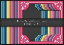 Birthday Cake Cut Out Corner Frame