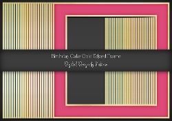 Birthday Cake Gold Edged Frame