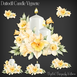 Daffodil Candle Vignette