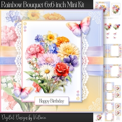 Rainbow Bouquet 6x6 inch Mini Kit