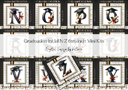 Graduation Initial N-Z 6x6 inch Mini Kit
