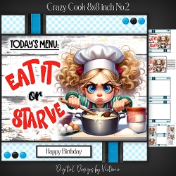 cup1393382_43136 - Crazy Cook 8x8 inch No.2