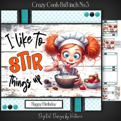 cup1393383_43136 - Crazy Cook 8x8 inch No.3