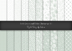 Soft Green and White Christmas A4