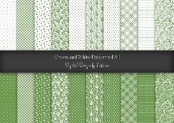 Green and White Patterned A4