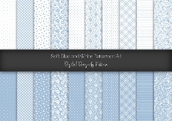 Soft Blue and White Patterned A4