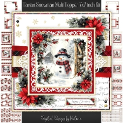 Tartan Snowman Multi Topper 7x7 inch Kit