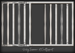 Silver Tone Frames Set of 6