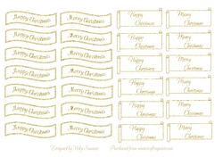 Christmas Banner Hammered Gold 