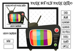 Retro TV Happy Birthday
