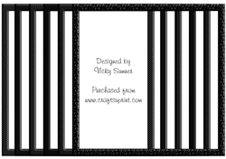 Black Textured Square Frames set of 6