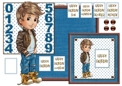 Boy Happy Birthday with Numbers