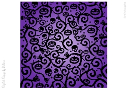 Halloween Skulls 8x8 inch No.5