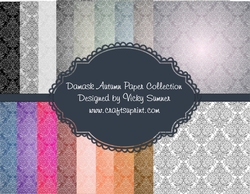 Damask Square Paper 18 Different Colours