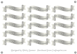 Silver and Silver Christmas Banner