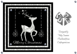 Black and Silver Male Reindeer