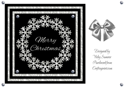 Black and Silver Snowflake Wreath