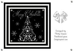 Black and Silver White Christmas Tree