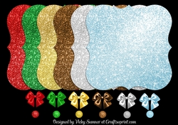 Christmas Glitter Topper and Embelishments