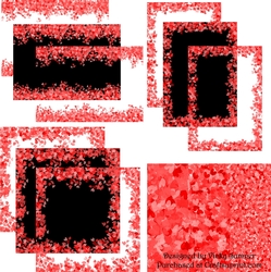 Red Scattered Hearts Backgrounds and Frames