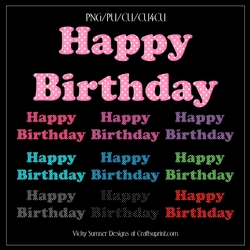 Polka Dot Happy Birthday Set of 10