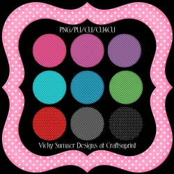 Polka Dot Chunky Fancy Frame set of 10