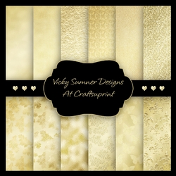Gold Leaf A4 Backing Paper set of 12