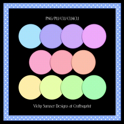 Pastel Polka Dot Slim Sqaure Frame set of 12