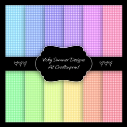 Gingham A4 Backing Paper set of 12