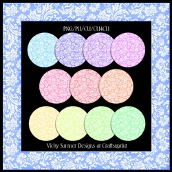 Pastel Floral Chunky Sqaure Frame set of 12
