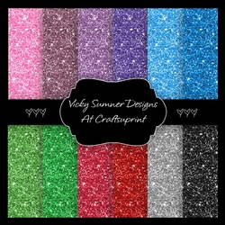 Glitter A4 Backing Paper Set of 12