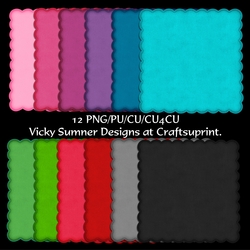 Fancy Shaped Mat/Topper 4 set of 12