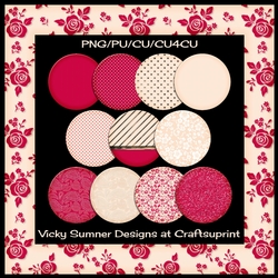 Raspberry Sorbet Chunky Frame set of 12
