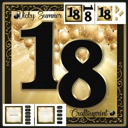 18th Birthday Black and Gold