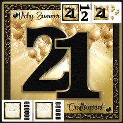 21st Birthday Black and Gold