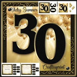 30th Birthday Black and Gold