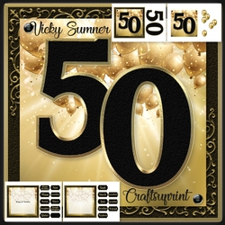 50th Birthday Black and Gold