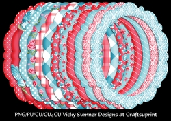 Shabby Chic Scolloped Oval Frame set of 12