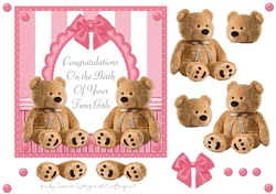 Twin Baby Girl Teddy Bear