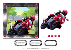 Born to Ride Red Motorbike