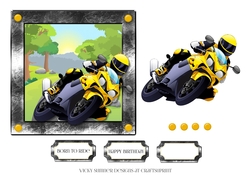 Born to Ride Yellow Motorbike